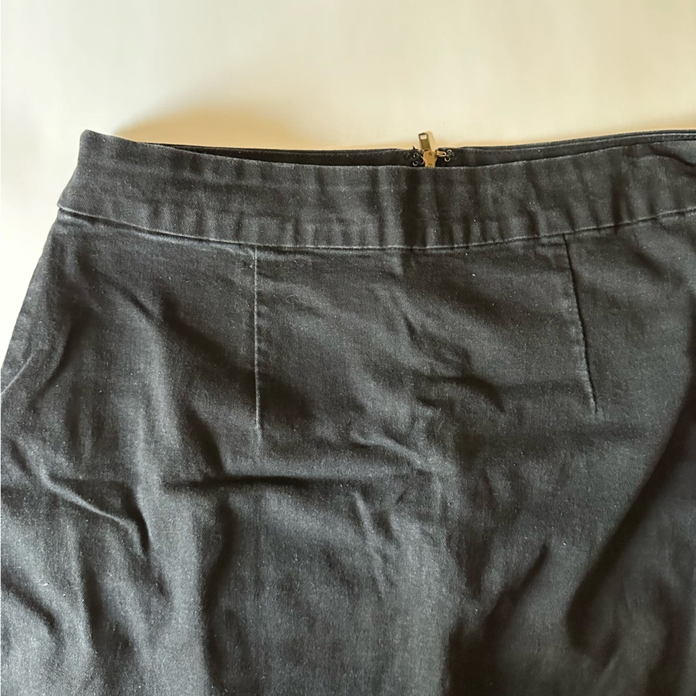 Black Skirt with Gold Zipper detail